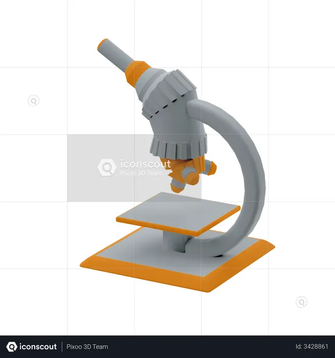 Microscope  3D Icon