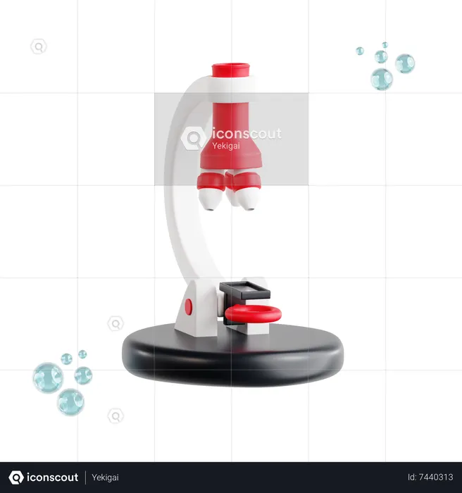 Microscope  3D Icon