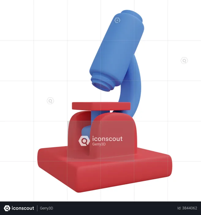 Microscope  3D Illustration