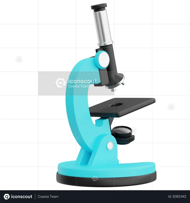 Microscope  3D Illustration