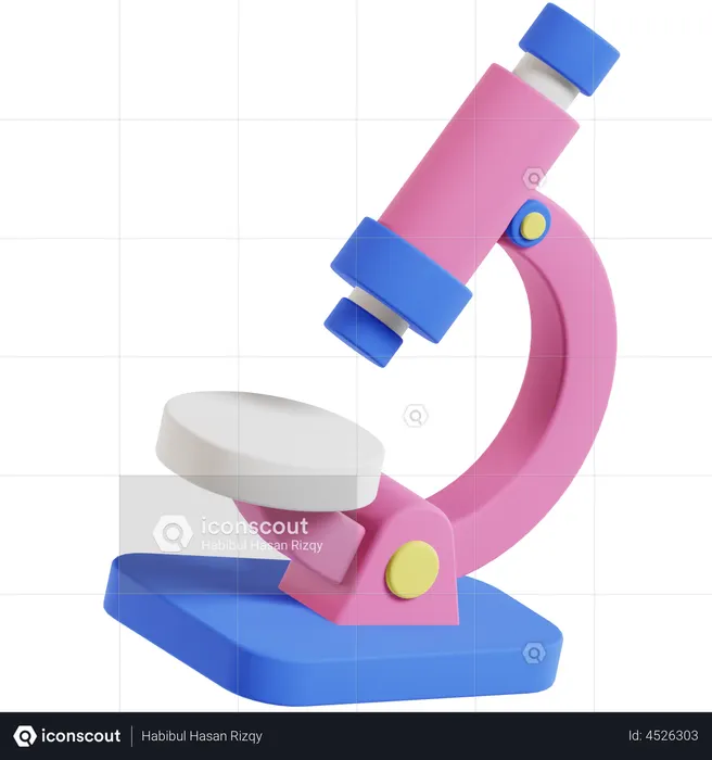 Microscope  3D Illustration