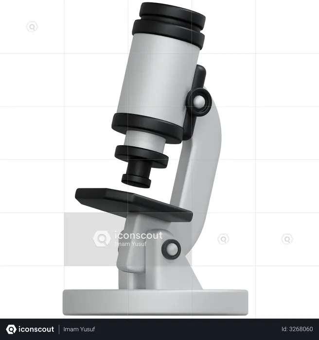 Microscope  3D Illustration