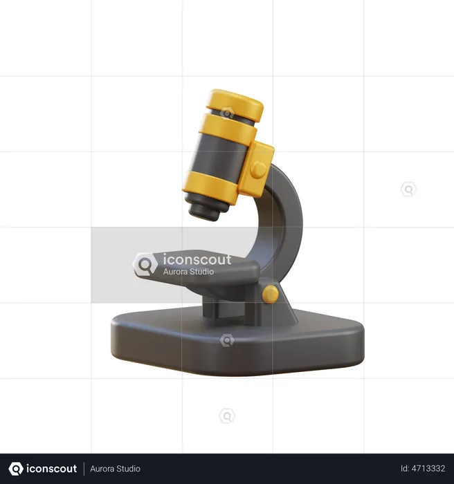 Microscope  3D Illustration