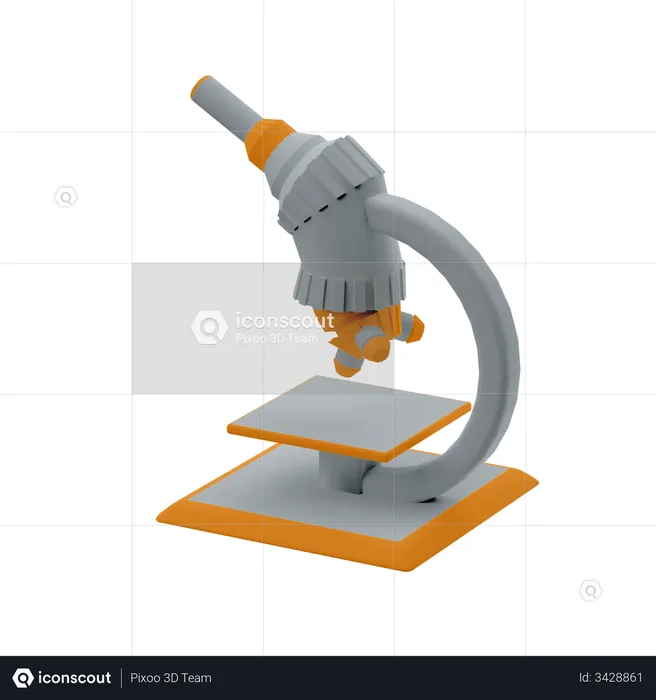 Microscope  3D Illustration