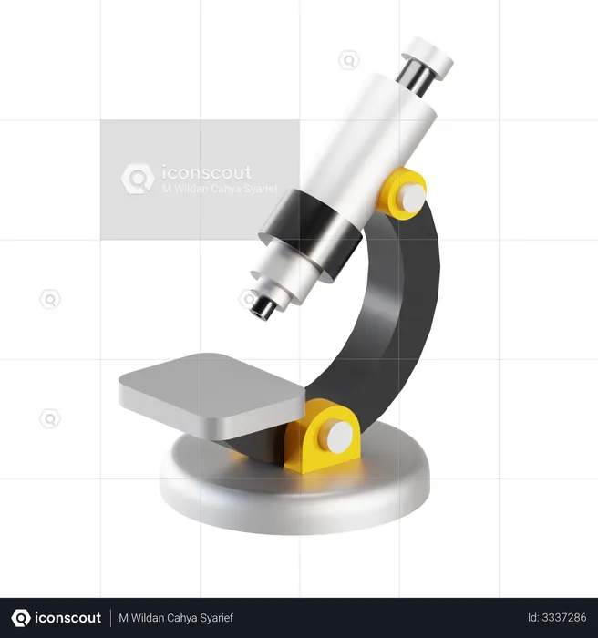 Microscope  3D Illustration
