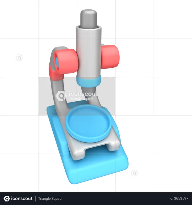 Microscope  3D Illustration