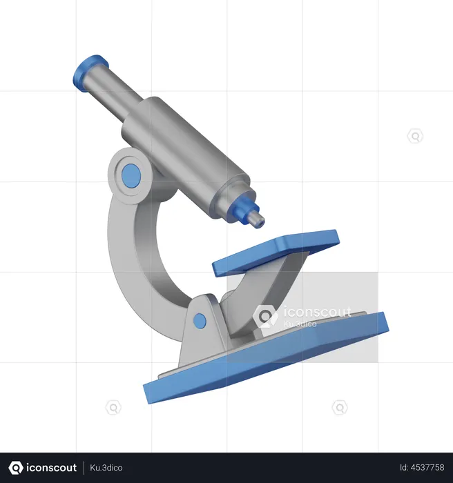 Microscope  3D Illustration