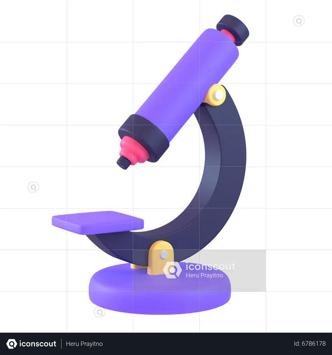 顕微鏡  3D Icon