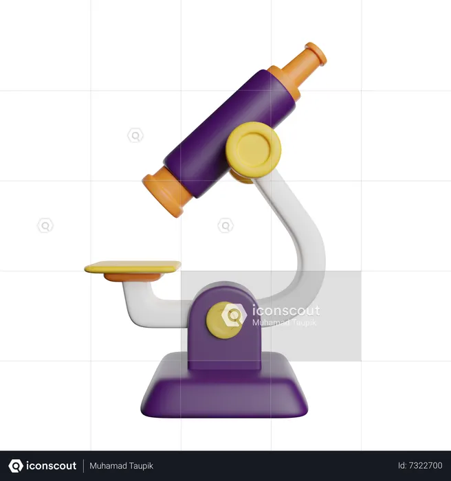 Microscope  3D Icon