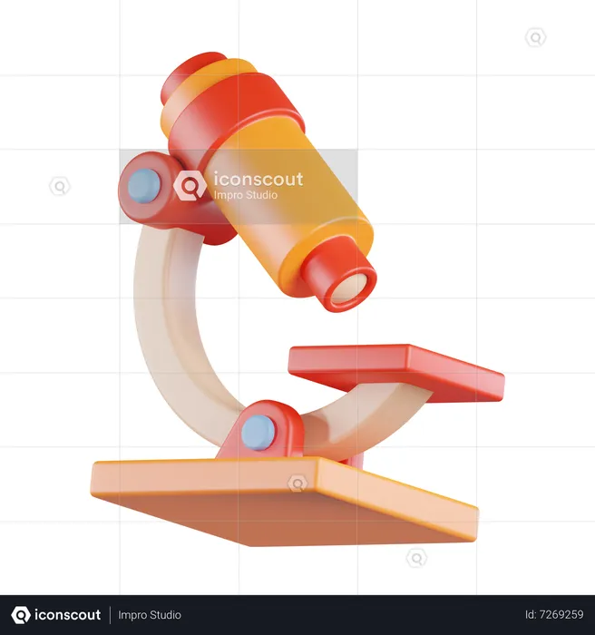 Microscope  3D Icon