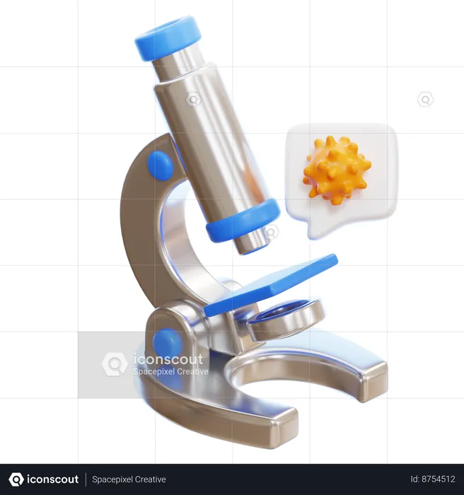 Microscope trouver un cancer  3D Icon