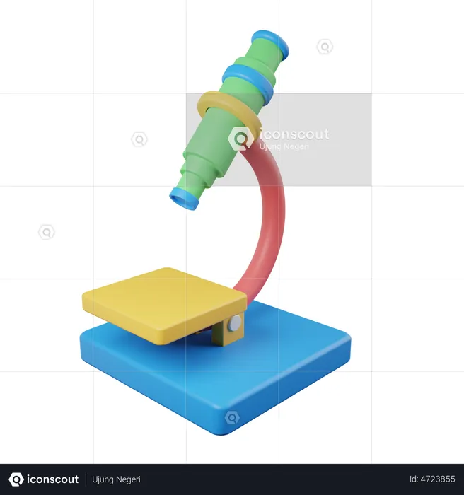 Microscópio  3D Illustration