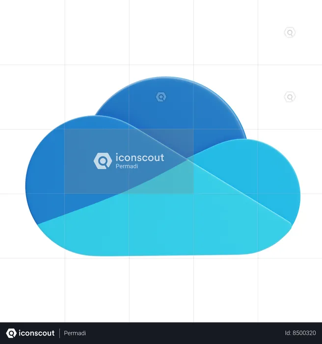 Microsoft OneDrive  3D Icon