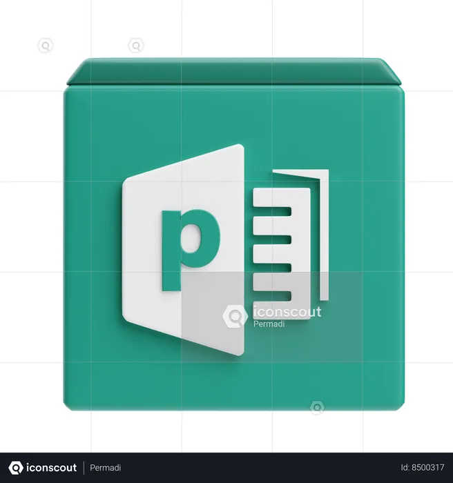 Microsoft Publisher  3D Icon