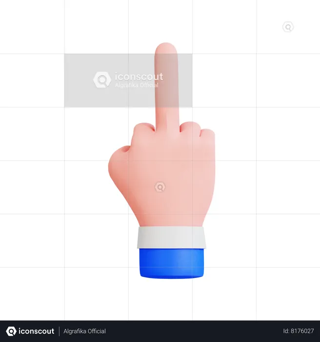 Middle Finger  3D Icon