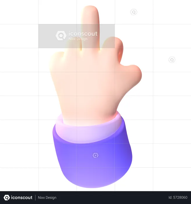 Middle Finger Gesture  3D Icon