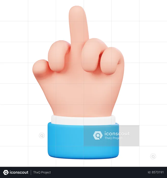 Middle Finger Hand Gesture Emoji 3D Icon