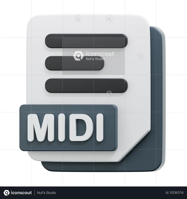 MIDI FILE  3D Icon