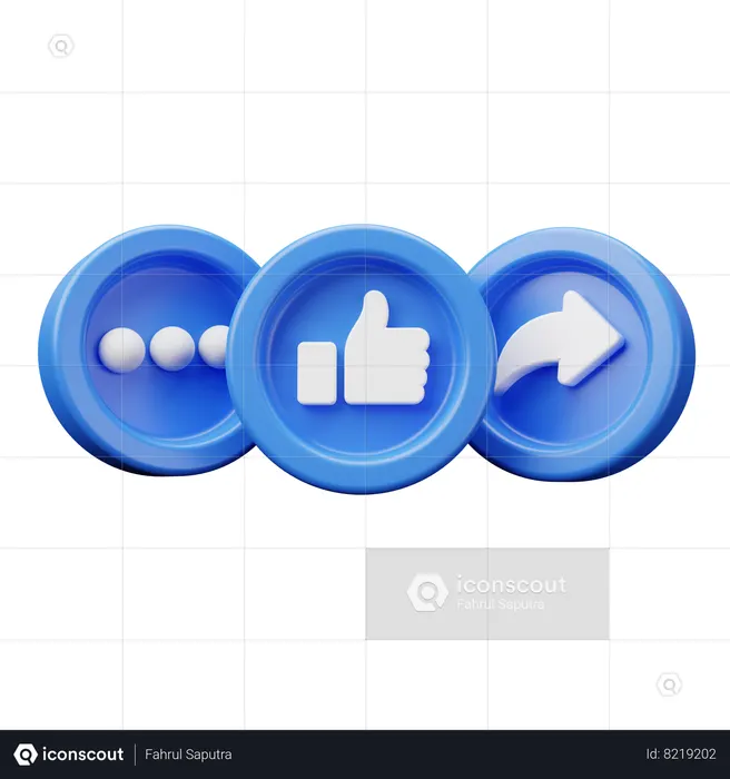 Mídia social  3D Icon
