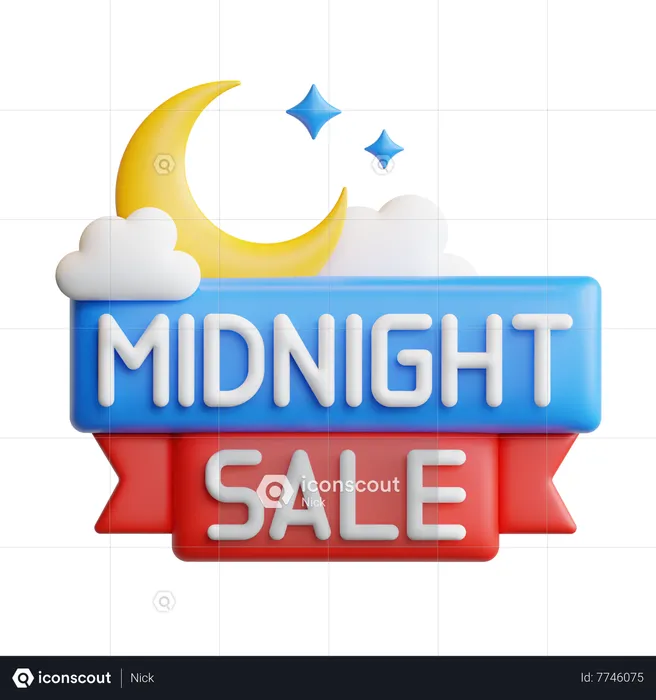 Midnight Sale  3D Icon