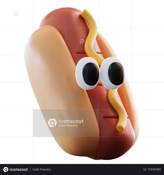 Hot-dog mignon  3D Icon