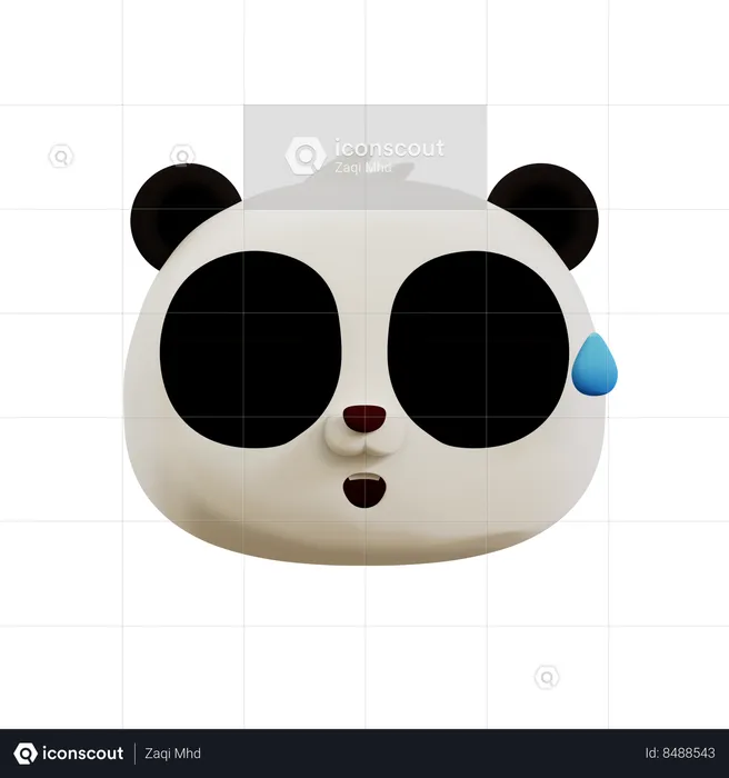 Joli panda qui rit emoji Emoji 3D Icon