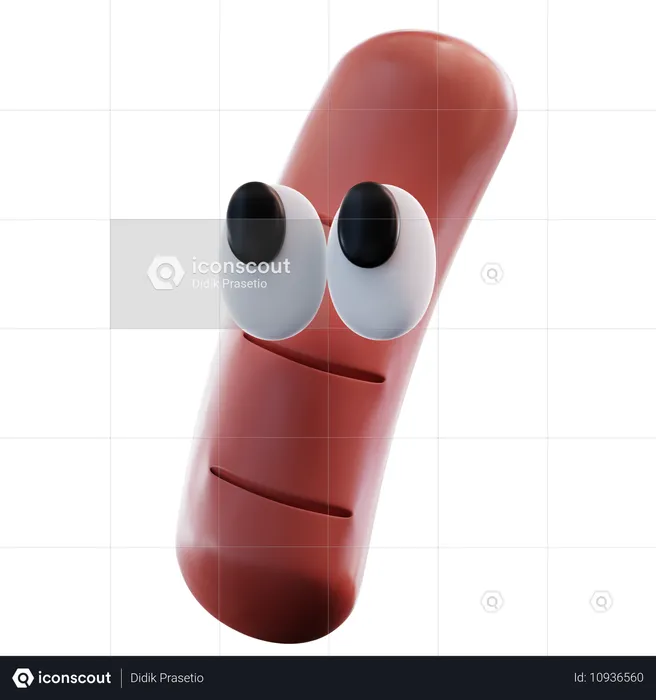 Saucisse mignonne  3D Icon