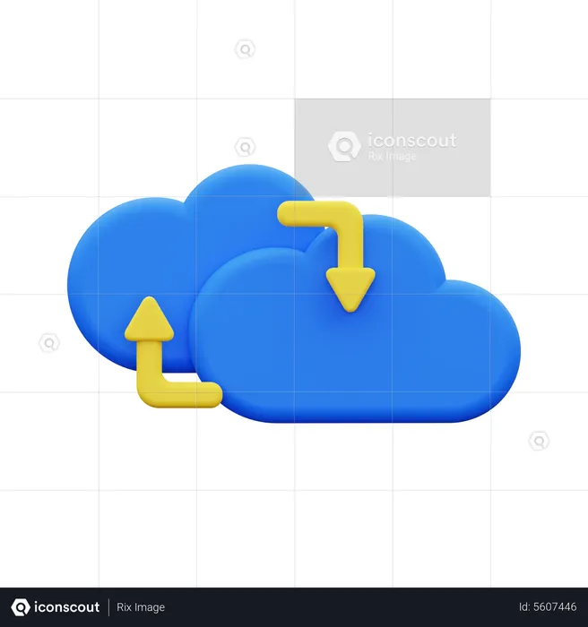 Migrating Cloud  3D Icon