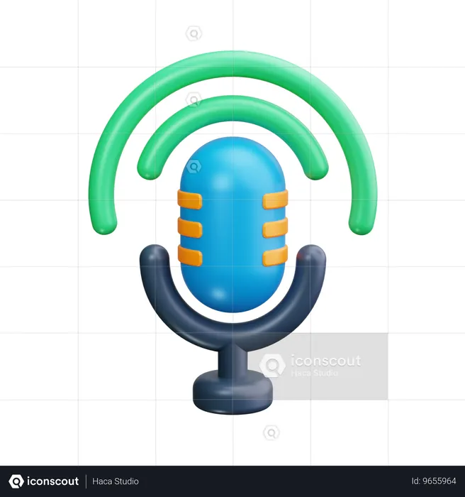 Mikrofon  3D Icon