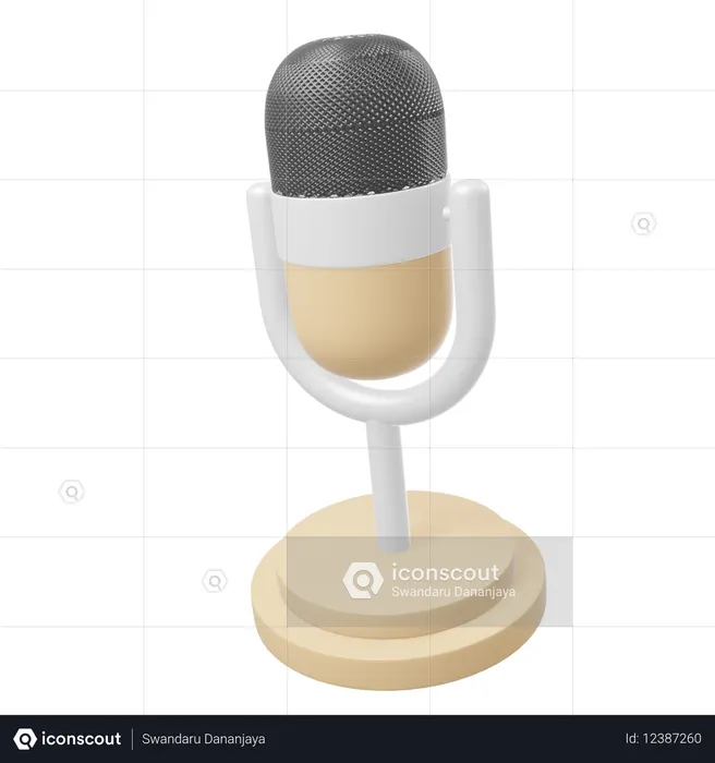 Mikrofon  3D Icon