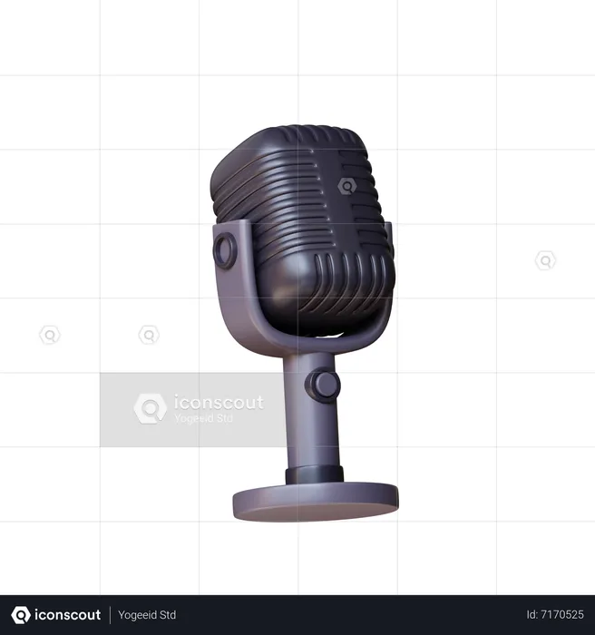 Musik-Mikrofon-Symbole  3D Icon