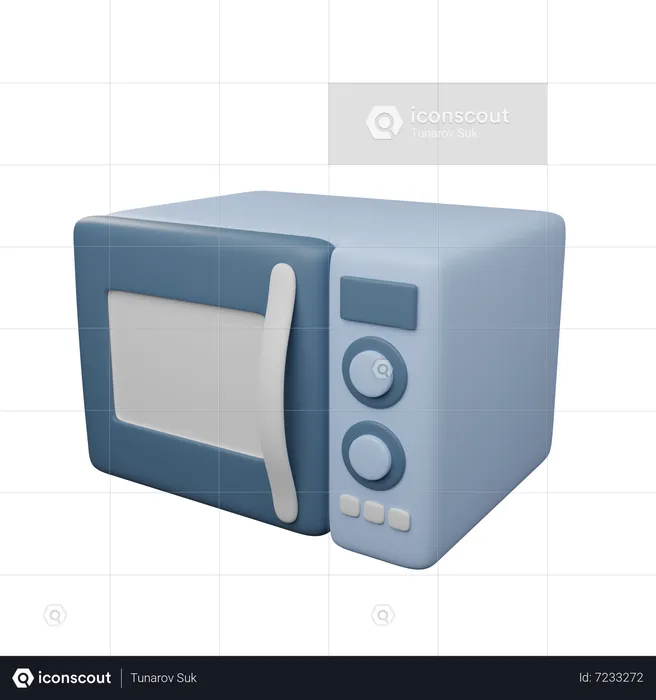 Mikrowelle  3D Icon