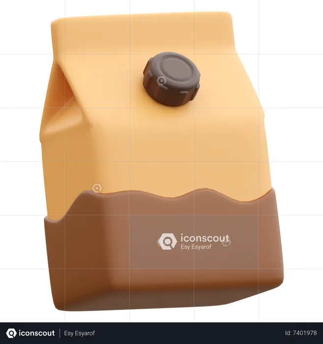 Milchpaket  3D Icon