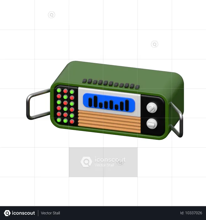 Militärradio  3D Icon