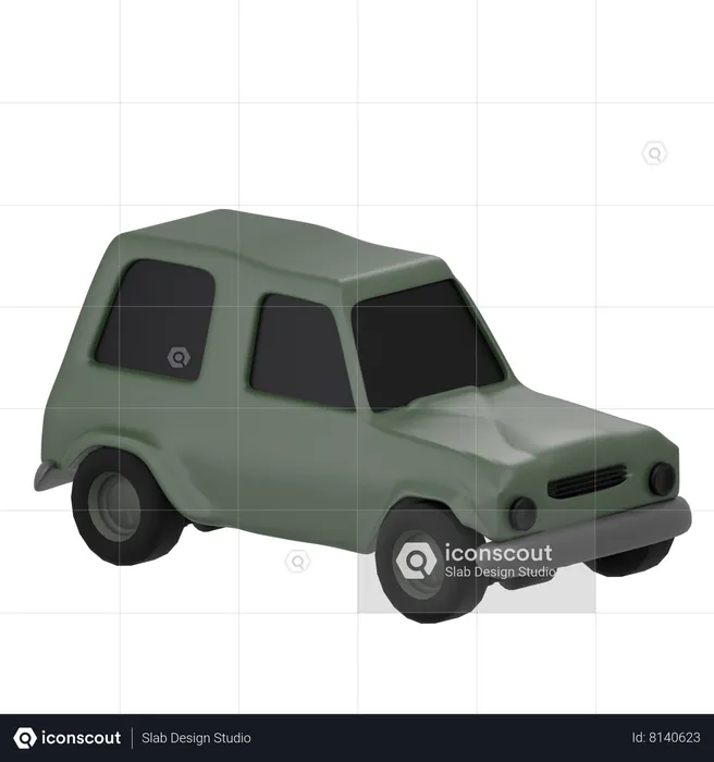 Military Car  3D Icon
