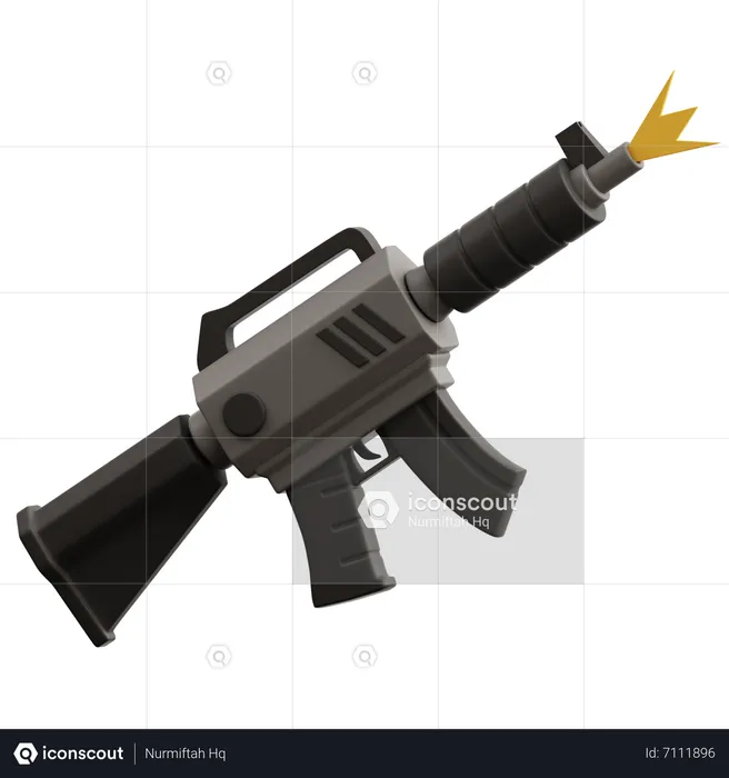 Military Gun Weapon  3D Icon