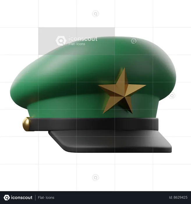 Military Hat  3D Icon