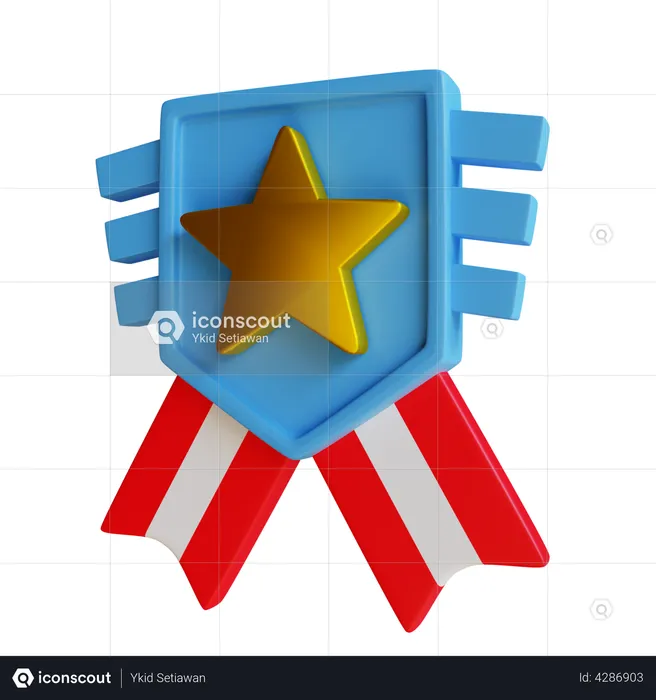 Military Medal  3D Illustration