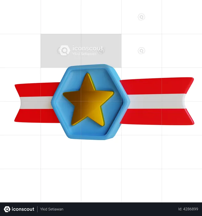Military Medal  3D Illustration