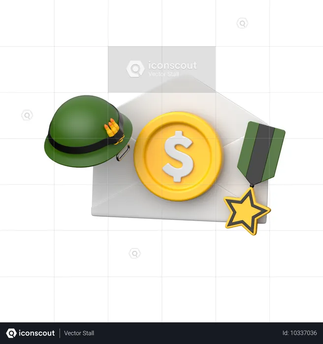 Military Pay  3D Icon