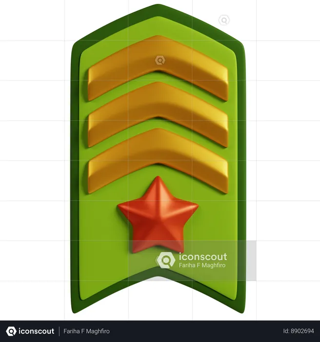 Military Rank Insignia  3D Icon