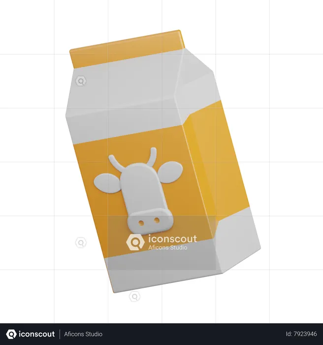 Milk  3D Icon