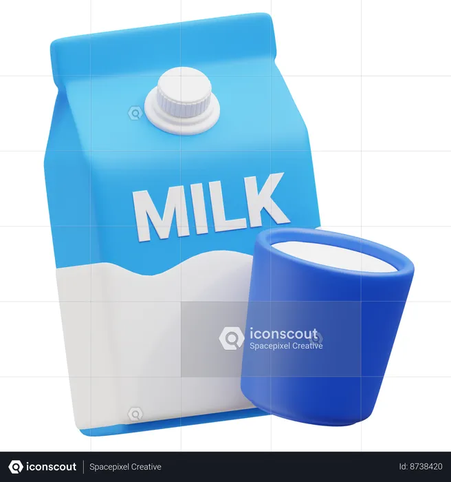 Milk  3D Icon