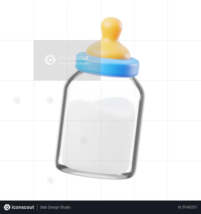 Milk Bottle  3D Icon