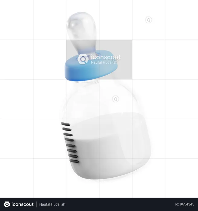 Milk Bottle  3D Icon