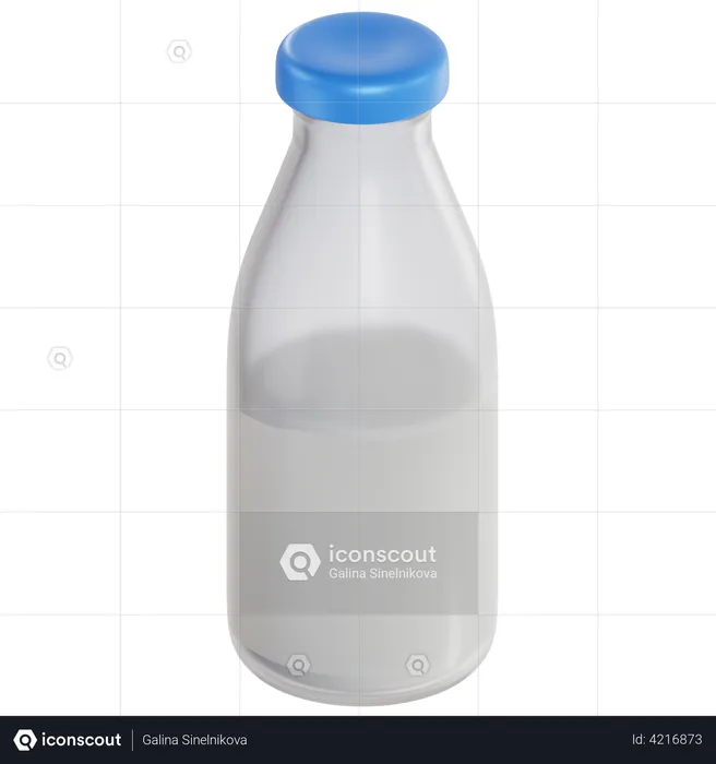 Milk bottle  3D Illustration