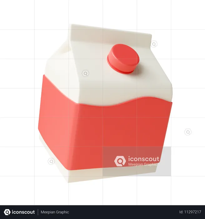 Milk Box  3D Icon