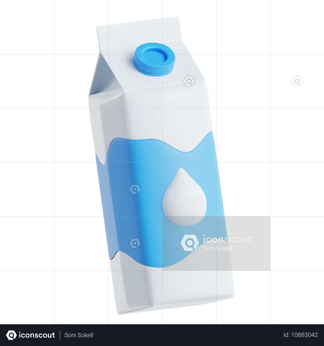 Milk Box  3D Icon