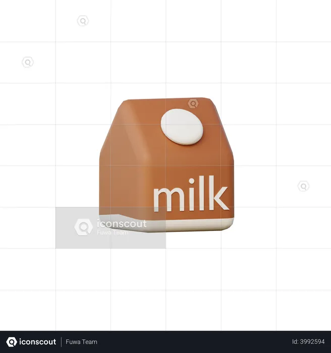 Milk Box  3D Illustration