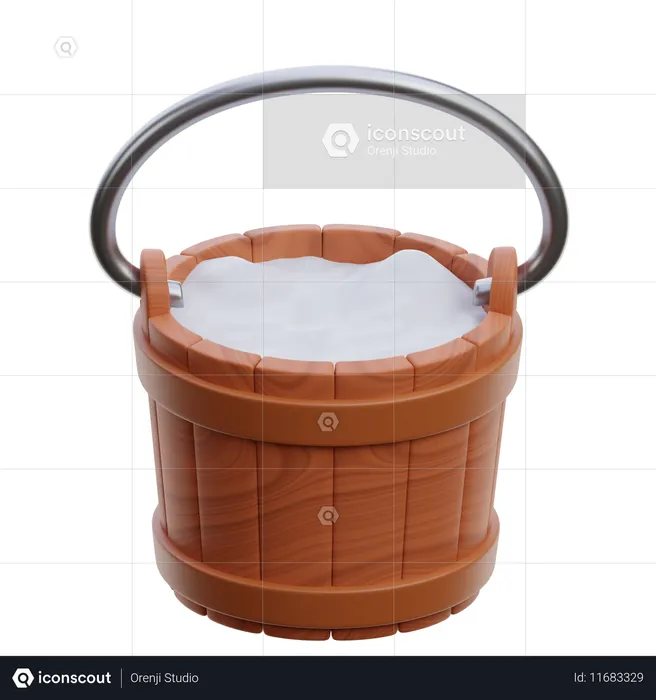 Milk Bucket  3D Icon